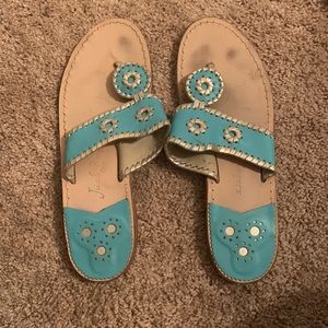Jack Rogers teal sandals SZ 9